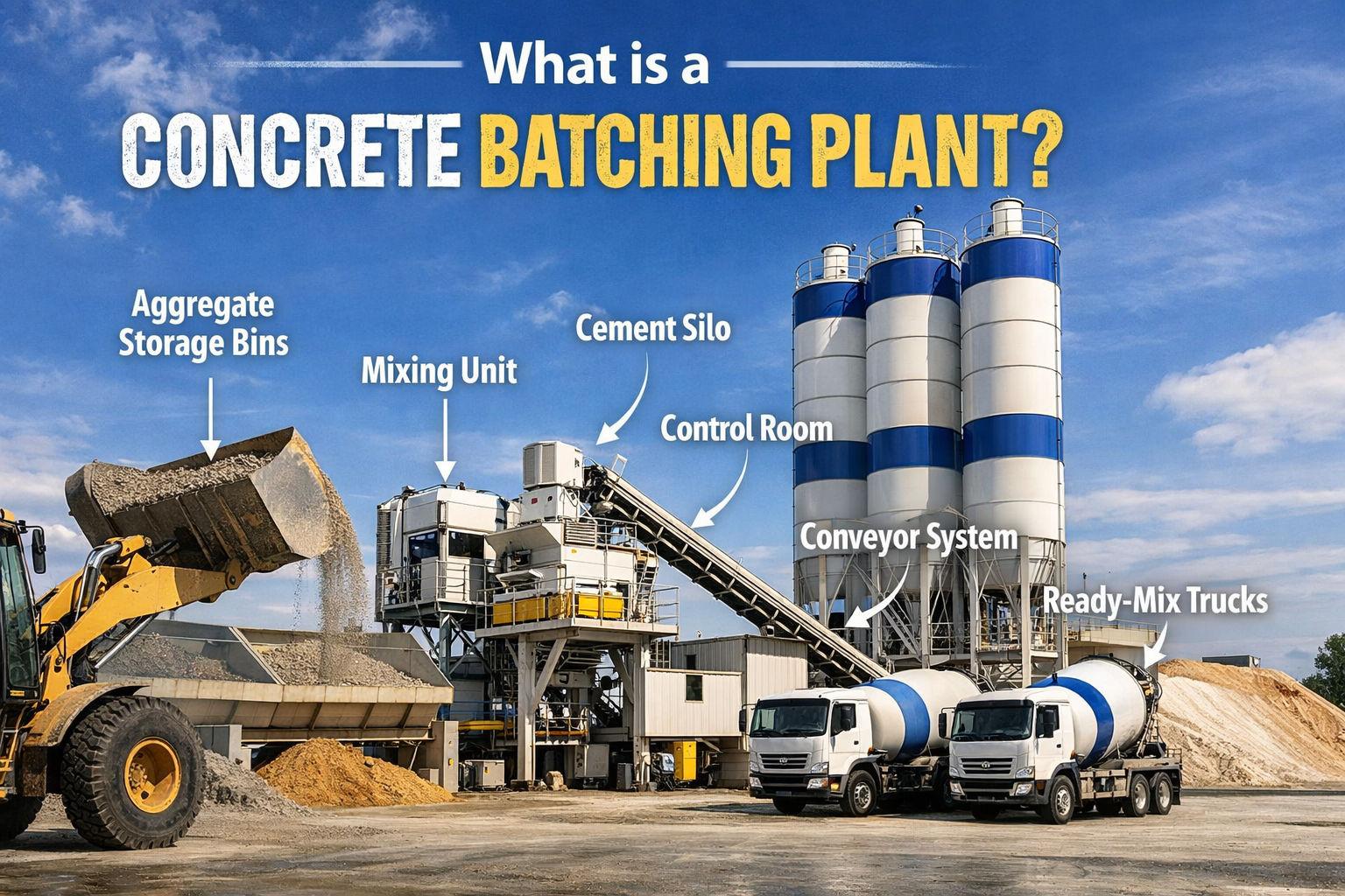 What is a Concrete Batching Plant? Types of Concrete Batching Plant