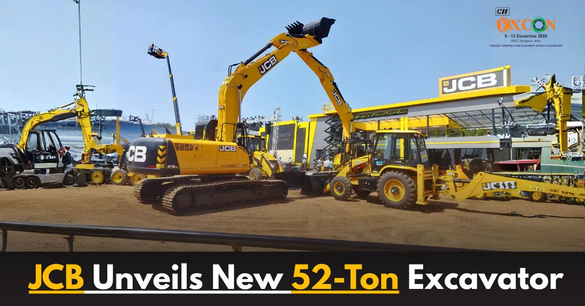 JCB India Launches 52-Tonne Excavator and 10+ New Machines at Excon 2025