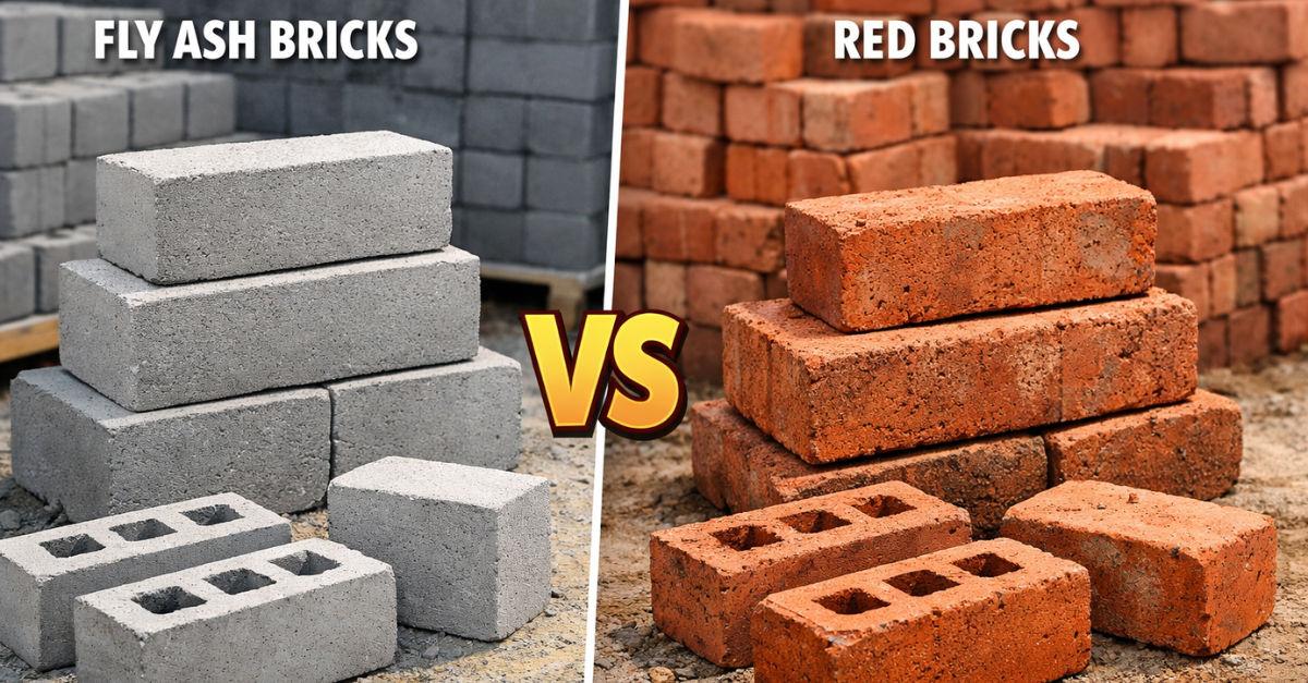 Fly Ash Bricks vs Red Bricks: Which One Should You Choose?