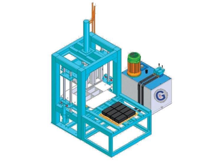 Gaurav GMT 08 Manual Operated High Vibration Low Pressure Machine For Fly-ash Brick