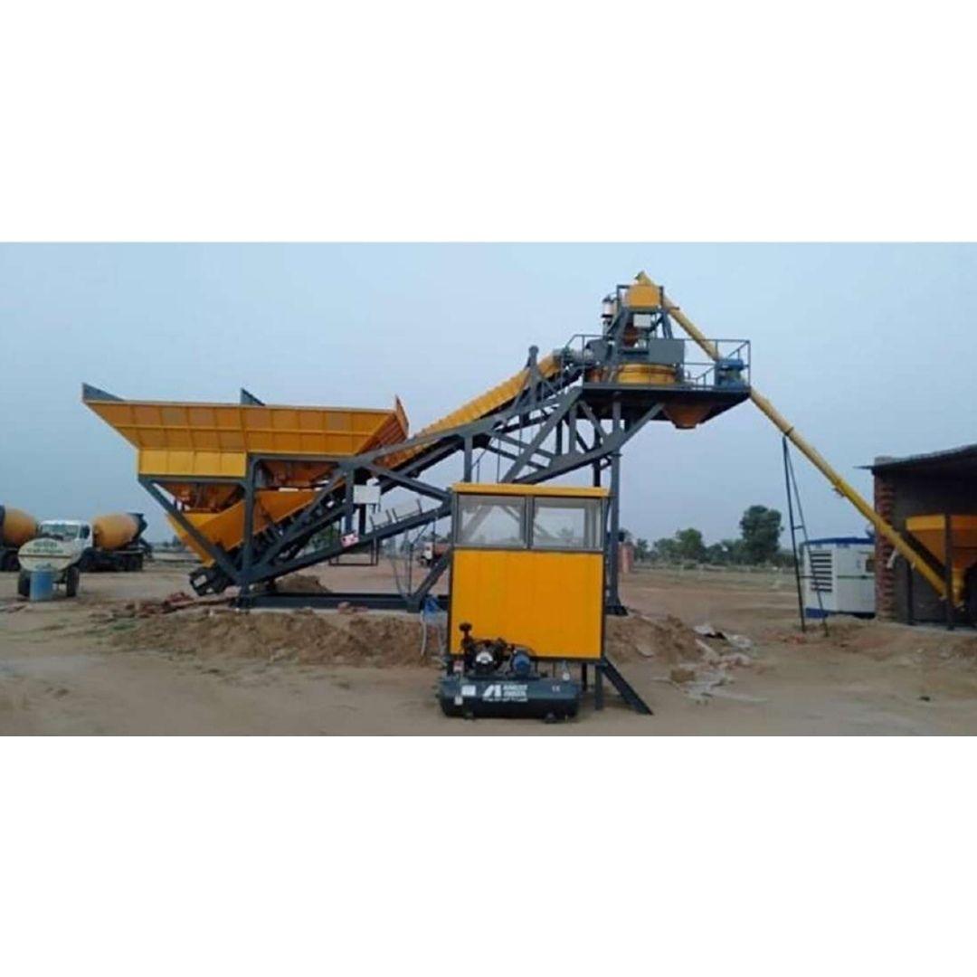 Shriram TBP 30 Mobile Concrete Batching Plant With Turbo Pan Mixer