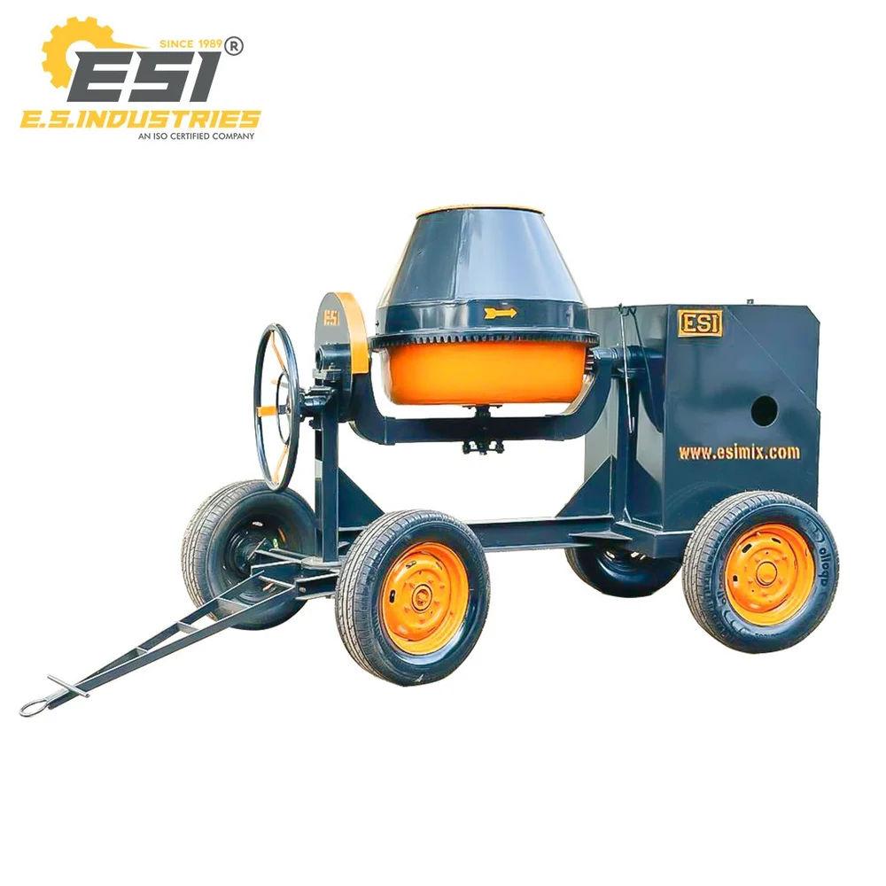 ESI 7/5 CFT Diesel Cement Mixer Machine 6 HP Tilting Drum Semi-Automatic Construction Mixer 2