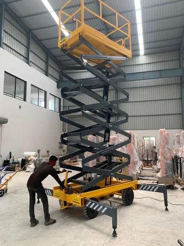 40 Ft Mobile Scissor Lift – 1000 Kg Capacity Automatic Hydraulic Aerial Work Platform 1
