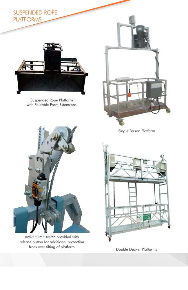 SRP 800 Suspended Rope Platform 200m Height | IRI Standard Platform