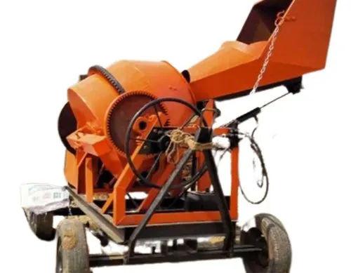 10/7 CFT Concrete Mixer with Hydraulic Hopper Diesel Portable Tilting Drum Semi-Automatic