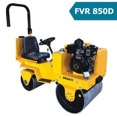 FVR-850D Vibratory Road Roller | Greaves 10 HP 750 kg Compactor