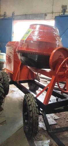 Balajee Concrete Mixer Machine 750L 8 HP – Kirloskar Diesel Engine, 1 Bag Capacity, 4 Wheel Semi-Aut