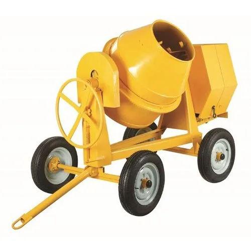 Mini Cement Concrete Mixer 500L Diesel Engine | 3-4 HP Tilting Drum Construction Mixer