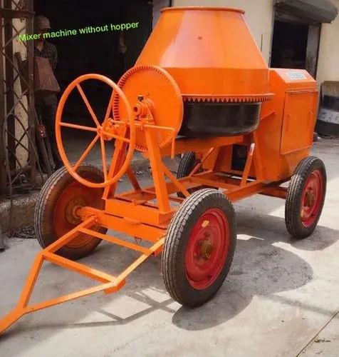 1 Bag Concrete Mixer Machine with Hopper – 480L Diesel Portable Tilting Drum Mixer