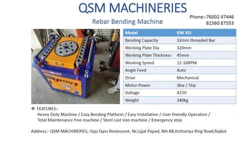 GF 20D Stirrup Bending Machine | Automatic 16 mm TMT Bar Bender 2