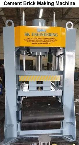 SK Engineering Cement Brick Making Machine – Automatic 2000 Bricks/Hour | 18 Bricks per Stroke 1
