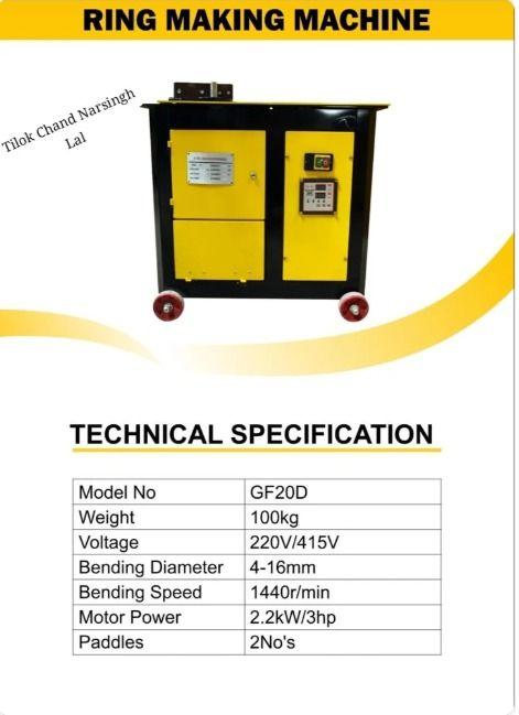 Automatic Bar Bending Machine (4–16mm, 180° Angle, Electric Drive)