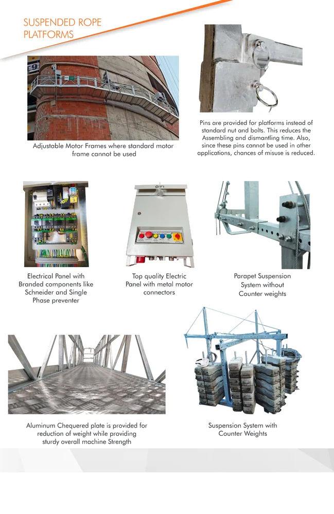 SRP 800 PIN Type Suspended Rope Platform 800kg Capacity | IRI Equipment