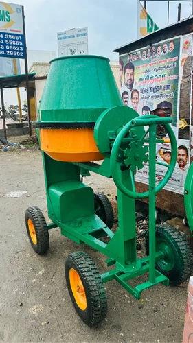 Half Bag Concrete Mixer Machine 200L | 1HP Electric Motor | Portable Hand Fed Mini Mixer with Wheels