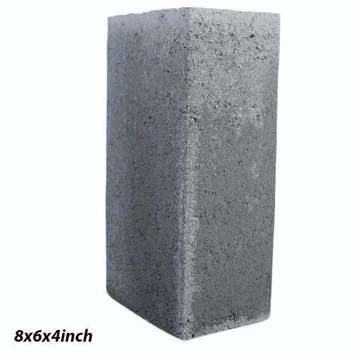 8x6x4 Inch Grey Cement Bricks for Side Walls | Cuboidal Cement Bricks ₹46/Piece 1