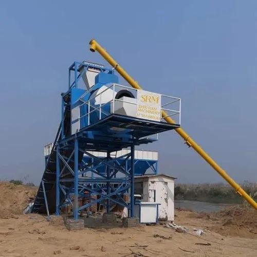 SRM Automatic Concrete Batching Plant – 1400L Capacity, 20 m³/hr Output, 15 HP Motor