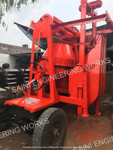 SAINI L1E 10/7 CFT Concrete Mixer with Lift – Diesel Kirloskar Engine, 20 m³/hr Output