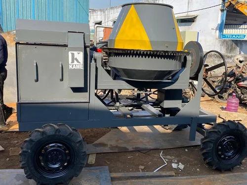 KAME Concrete Mixer 500L | Diesel Tilting Drum Mixer | Semi-Automatic Concrete Mixer India 1