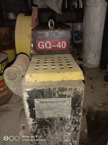 GQ50 Bar Cutting Machine | 40mm TMT Rebar, 4 kW Motor, Manual