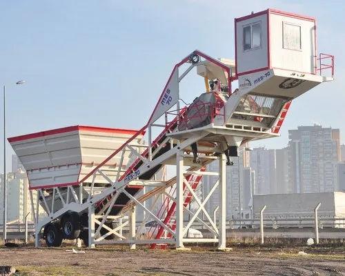 Powerol Mobile Concrete Batching Plant 1600 Liters | Electric Compact Mixing Plant 1