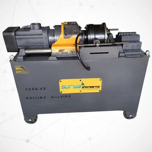 CDRG-45 TMT Bar Threading Machine | 5 HP Semi-Automatic Rebar Threader