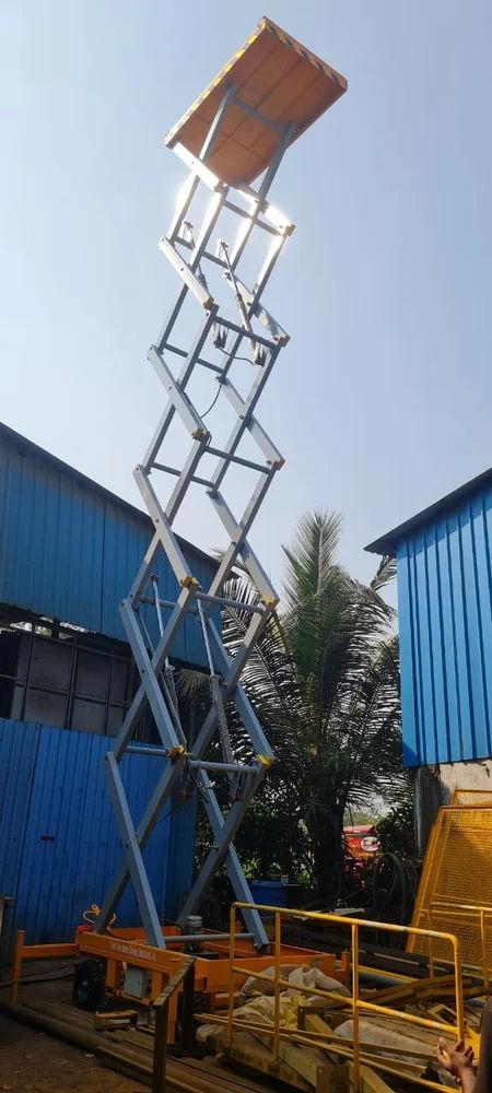 10 Mtr Manually Towable Scissor Lift – 500 Kg Hydraulic Mobile Aerial Work Platform 3