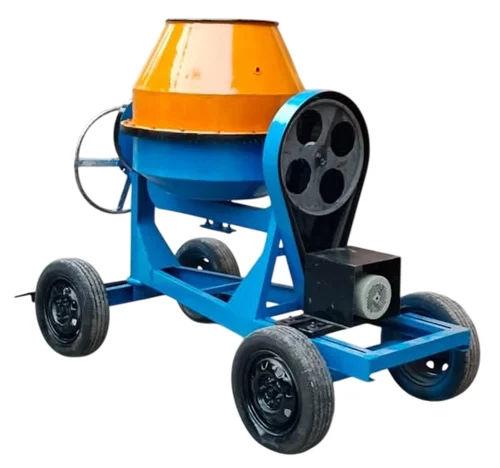 500L Electric Cement Mixer | Single Phase, Tilting Drum, Wheel Mounted, MS Drum