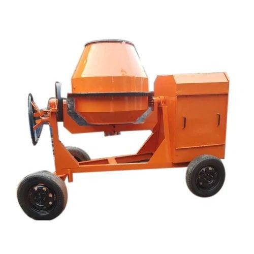200L Mild Steel Cement Concrete Mixer Machine | 1 HP Electric Tilting Drum Mixer | 13 RPM Hand Fed M