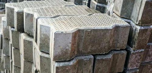 Red Cement Paver Bricks | OPS Ecotech Interlocking Paver Blocks | Durable Rectangular Paver Tiles In