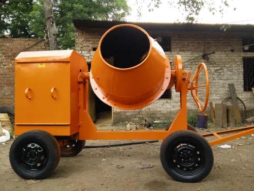 REW Cement Mixer Machine 500L – Diesel Portable Tilting Drum Mixer with 480L Output