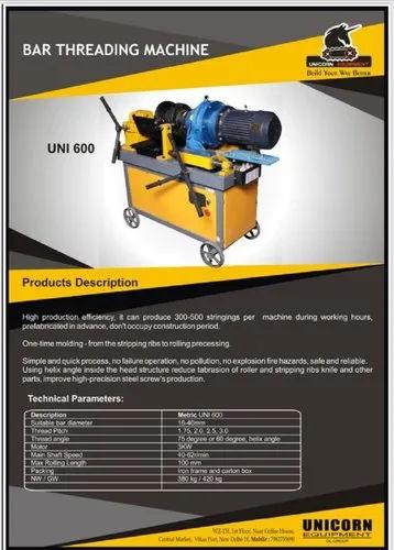Automatic Bar Threading Machine 12–40 mm | 9 HP Three Phase Rebar Threading Machine 3
