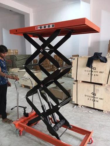 15 Feet Hydraulic Scissor Lift – Rust Proof Industrial Hydraulic Lift Platform Made in India