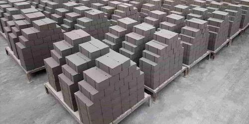 24x8x8 Inch Fly Ash Bricks Grey Cubical Strong Eco-Friendly Construction Bricks