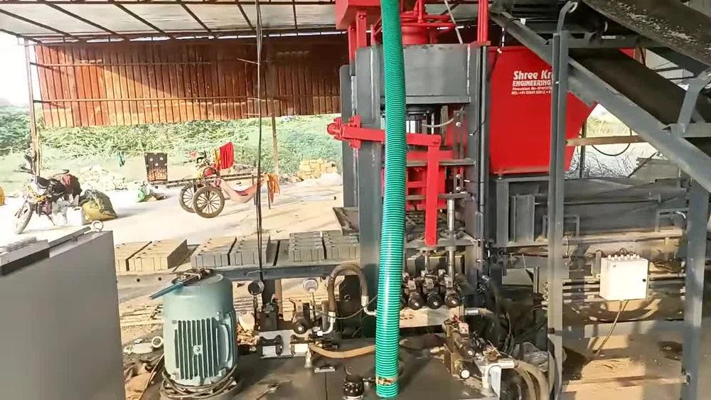 Shree Krishna 1200 Pieces/Hr Concrete Brick Making Machine | Automatic PLC