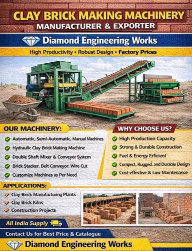 Automatic Clay Brick Making Machine | 1500 Bricks Per Hour Extruder Type