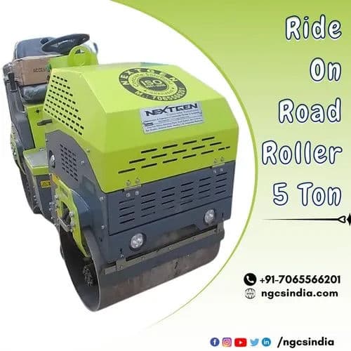 NEXTGEN NG-1200 Ride On Vibratory Roller 5 Ton – 11 HP, 800mm Drum, Hydraulic Drive