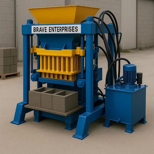 Semi Automatic Hydraulic Concrete Block Making Machine – 16 Blocks/Stroke | 500 Blocks/Hour