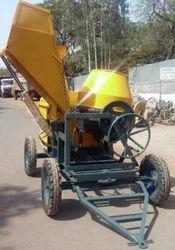 Concrete Mixer with Hydraulic Hopper 750L Diesel Engine – Reverse Drum Semi Automatic Mixer