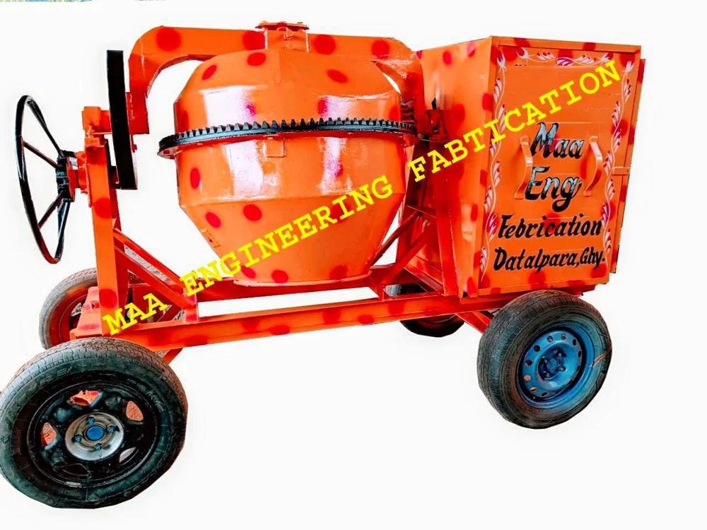 Cement Mixer Machine 10/7 CFT 500L – Diesel Semi-Automatic Tilting Drum Mixer