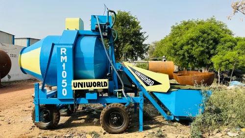 Uniworld RM 1050 Reverse Drum Mixer | 750L Semi-Automatic Concrete Mixer | 415V Electric Mixer 1