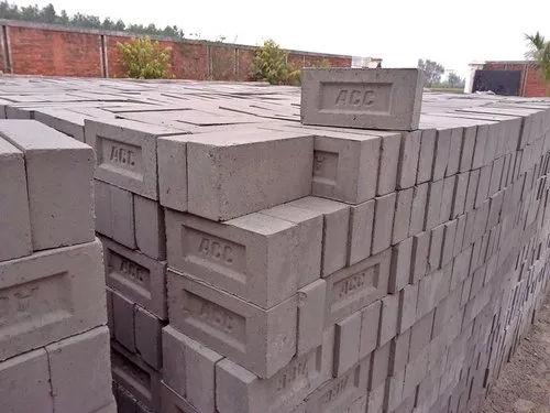 ACC Rough Fly Ash Bricks ₹7/Piece – Commercial Grade Grey Rectangular Bricks for Side Walls