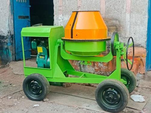 Guru Kripa 500L Cement Mixer | Manual Diesel Engine, Heavy Duty Portable Machine
