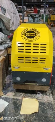 QMRL-600 Ride On Vibrating Roller – 3 Ton, 13 HP Diesel, Hydraulic Steering | 850kg