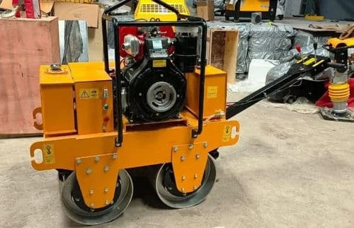 3 Ton Walk Behind Roller | 10 HP Diesel Double Drum Compactor