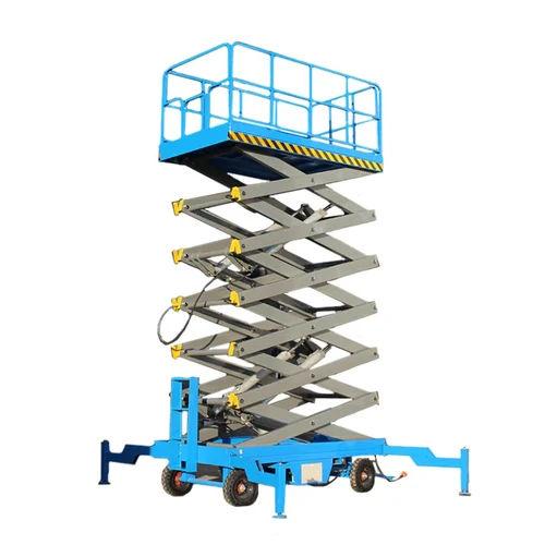 20 Feet Hydraulic Scissor Lift 1 Ton Capacity | Electric Moving Warehouse Lift
